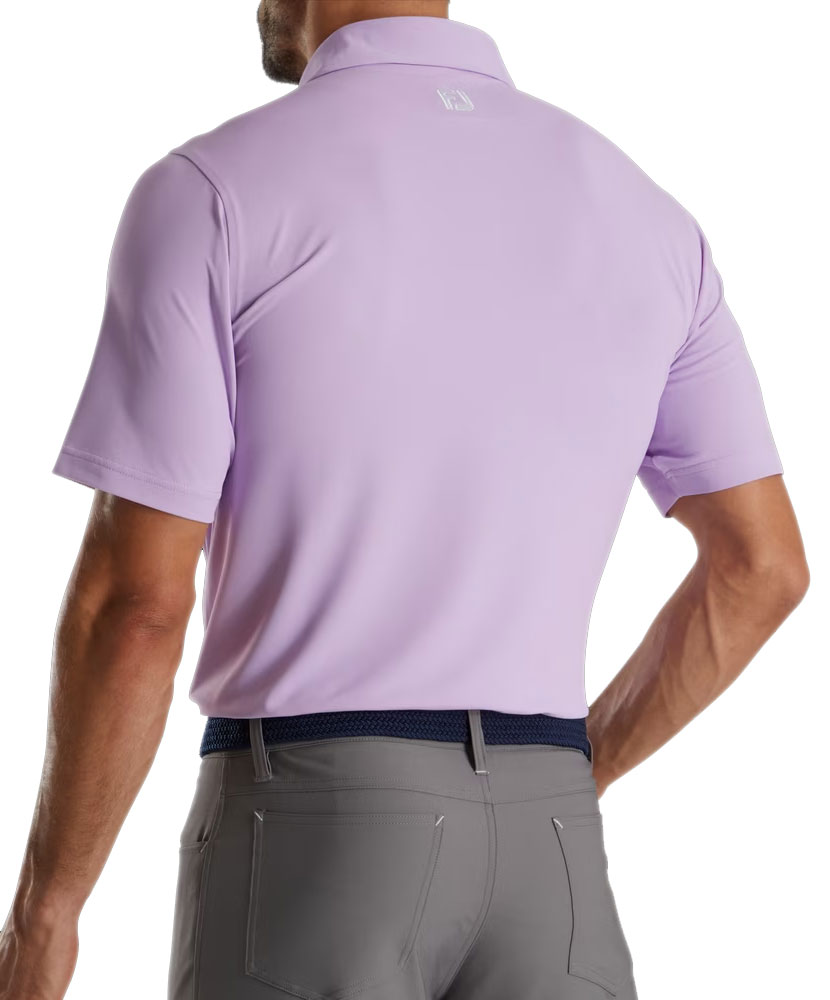 Men's FootJoy Heather Stretch Pique Solid Self Collar Golf Polo Shirt